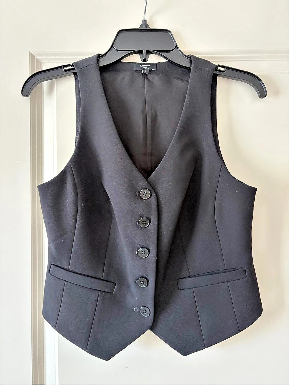 Express Editor Tailored Vest Women's Black Vest Size XS